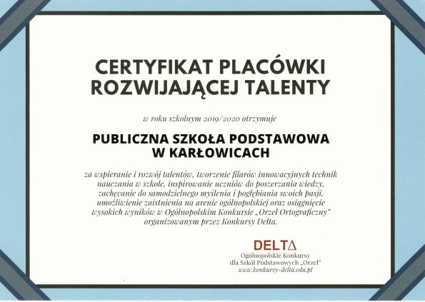 Wyniki Ogólnopolskiego Konkursu Orzeł Ortograficzny w roku szkolnym 2019/2020