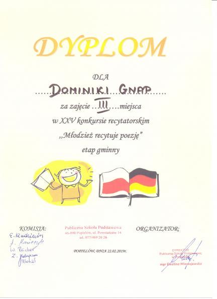 Konkurs recytatorski w języku niemieckim