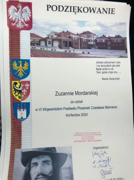 VI Wojewódzki Festiwal Piosenek Czesława Niemena Korfantów 