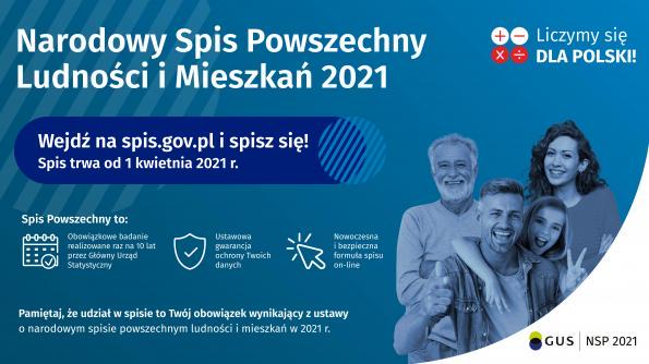LICZYMY SIĘ DLA POLSKI! - NARODOWY SPIS POWSZECHNY LUDNOŚCI I MIESZKAŃ 2021