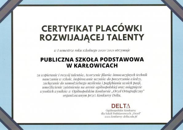 Wyniki Ogólnopolskiego Konkursu Orzeł Ortograficzny w roku szkolnym 2020/2021