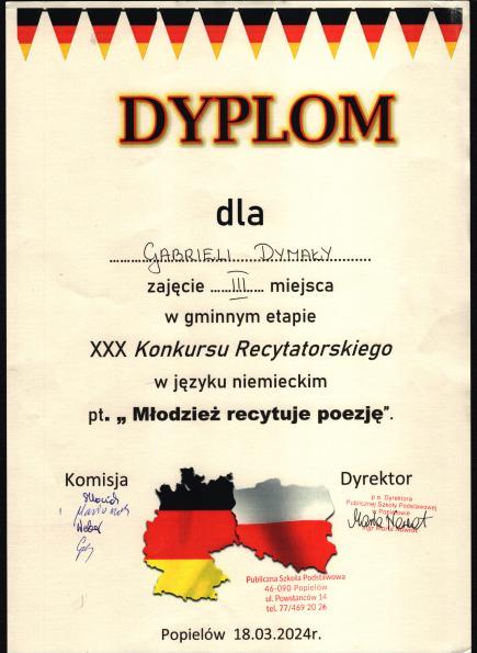 Konkurs recytatorski w języku niemieckim